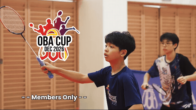 OBA Cup December 2026 Doubles, with two juniors at the net in a doubles match